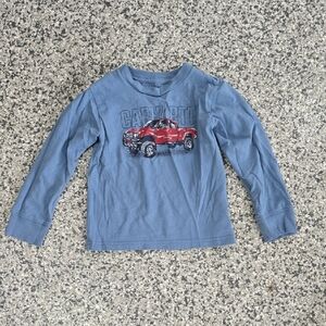 Carhartt Kids Blue Shirt with Red Truck Graphic